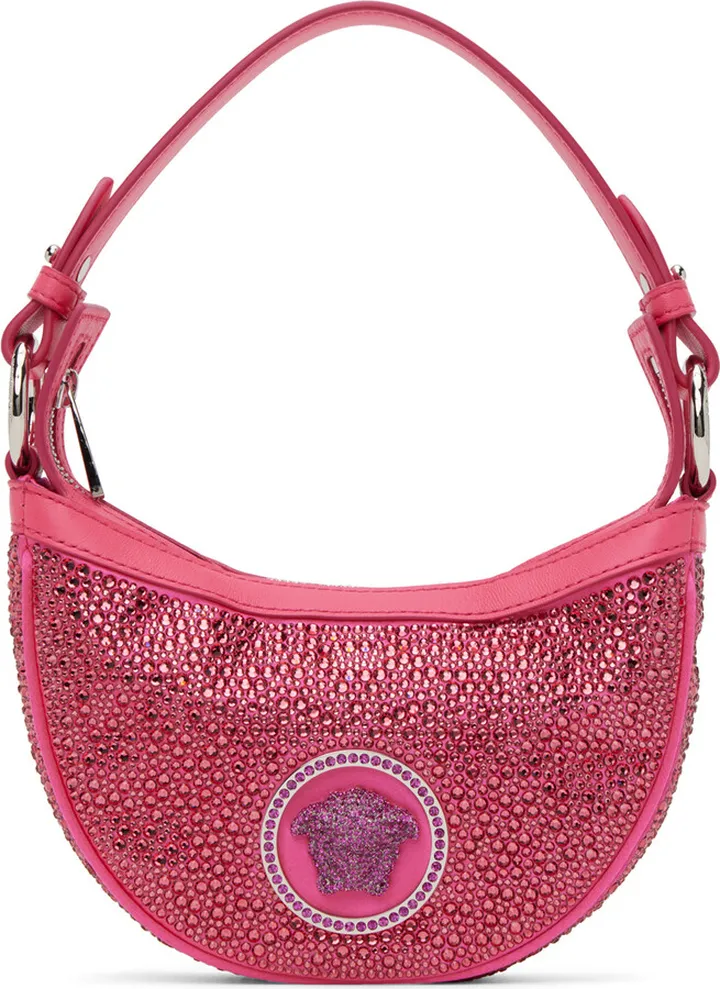 Versace Pink Mini Crystal Repeat Bag