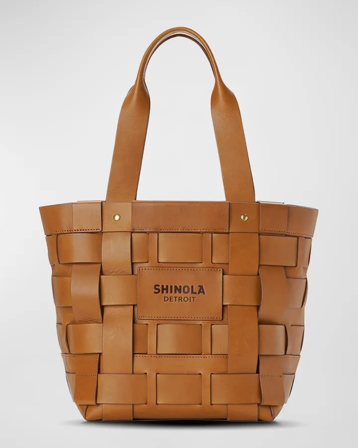 Bixby Medium Woven Basket Tote Bag