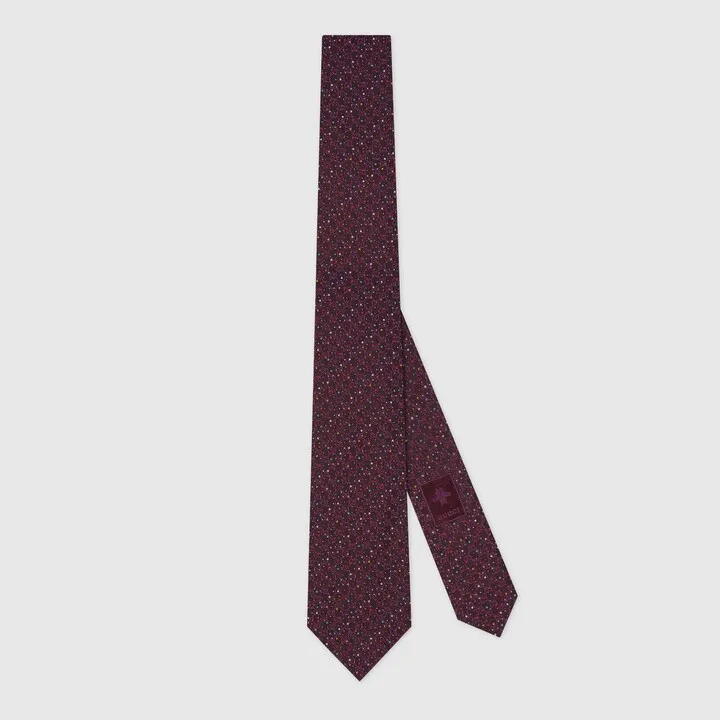 GG dots silk jacquard tie