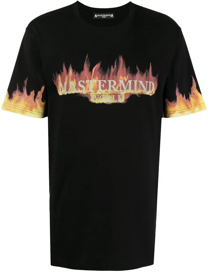flame logo-print T-shirt