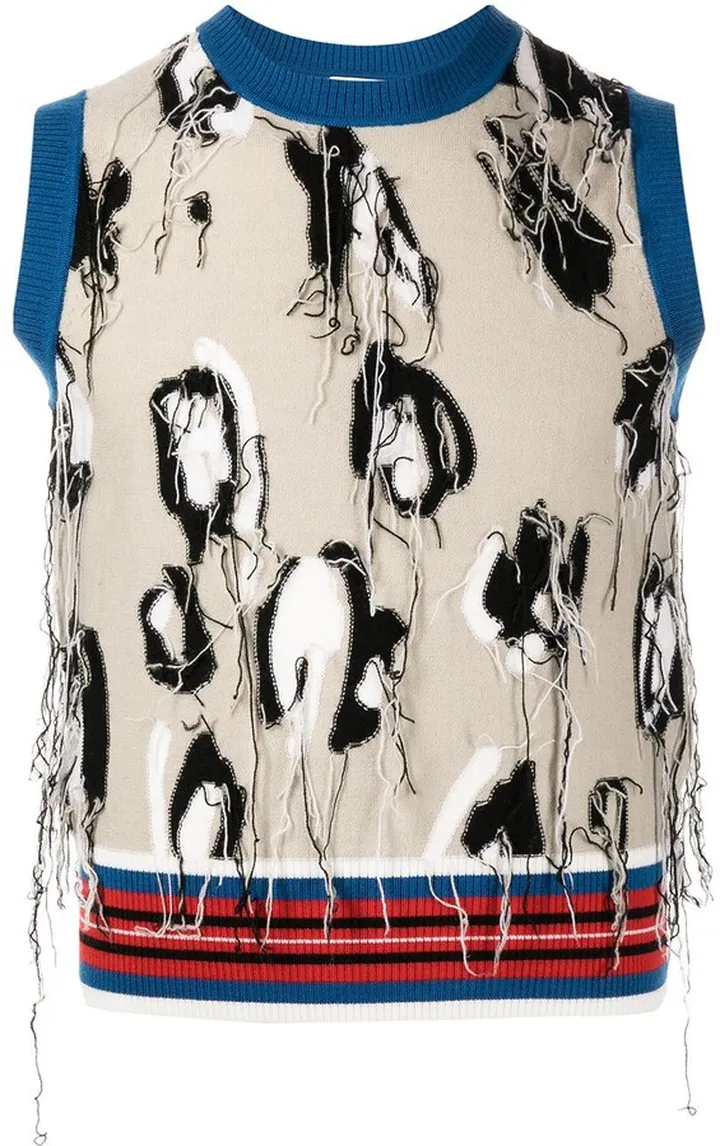 Guddle Animal cropped knitted vest