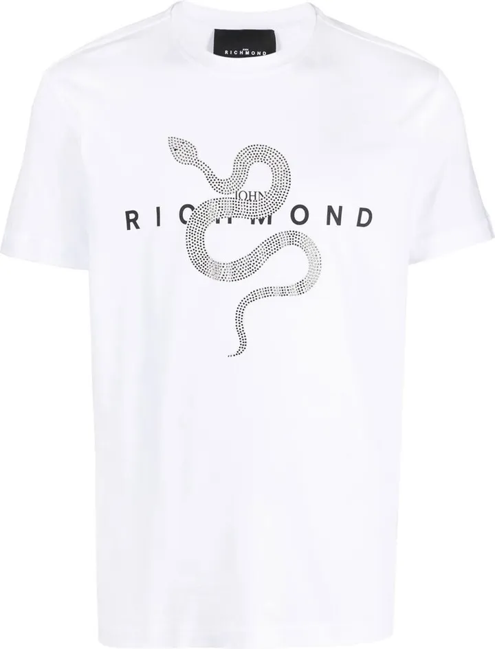 snake logo-print T-shirt