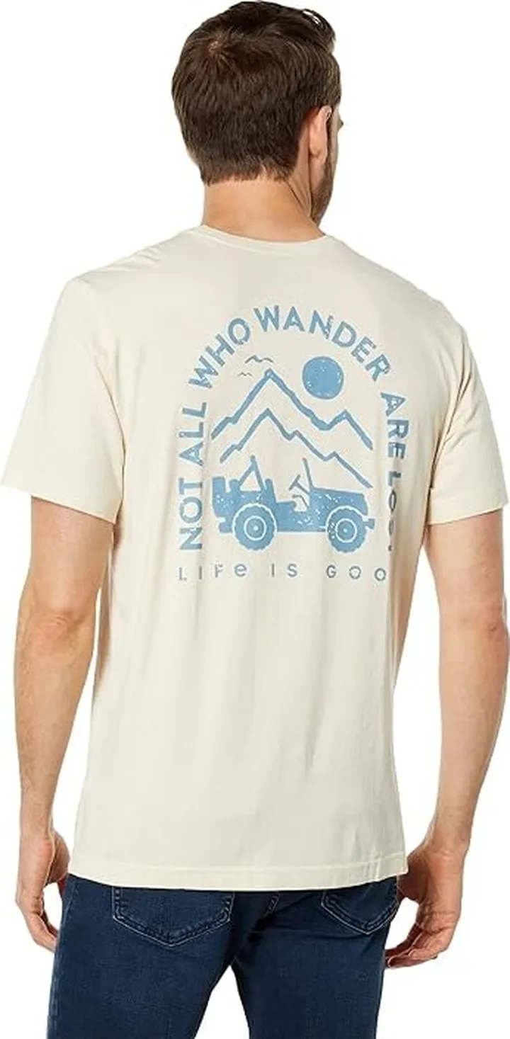 Life is Good ATV Wander Short Sleeve Crusher-Lite Tee (Putty White) Men's T Shirt