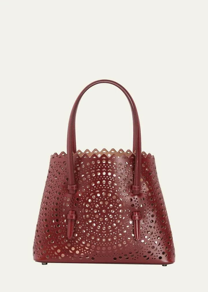 Mina Small Laser-Cut Tote Bag
