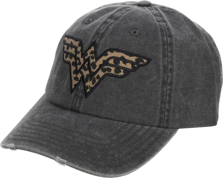 Wonder Woman Comic Book Superhero Leopard Print Logo Dad Hat for Women