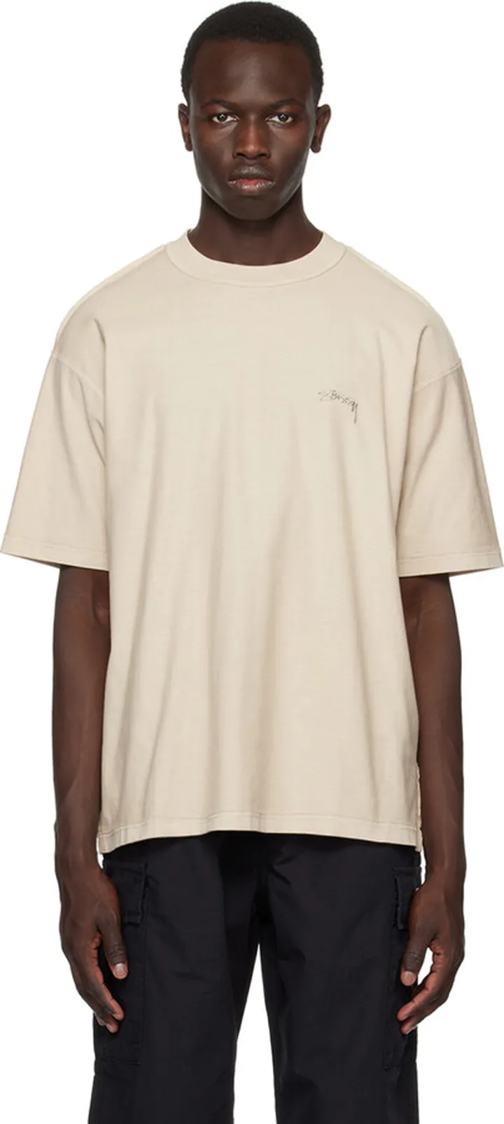 Stüssy Beige Lazy T-Shirt