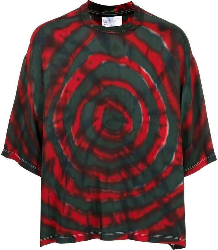 tie-dye print short-sleeved T-shirt