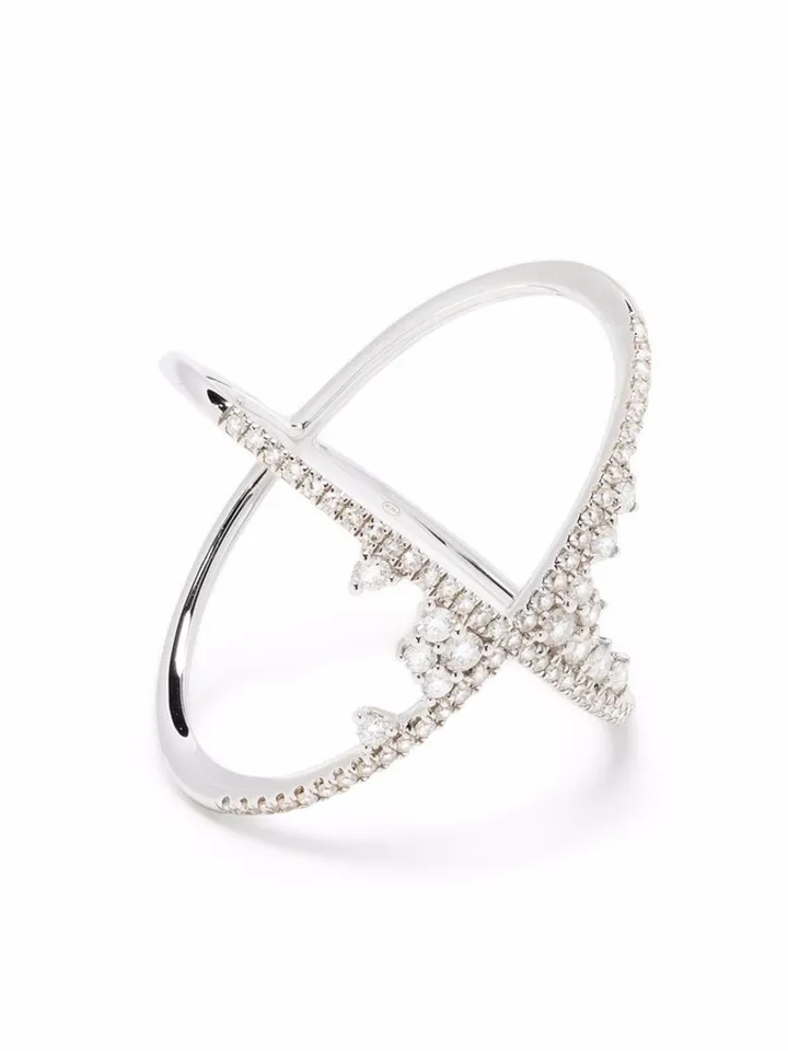 18kt white gold Fairy Tale X diamond ring