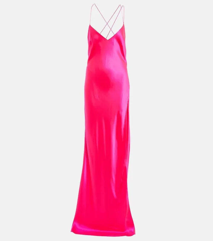 Silk satin gown
