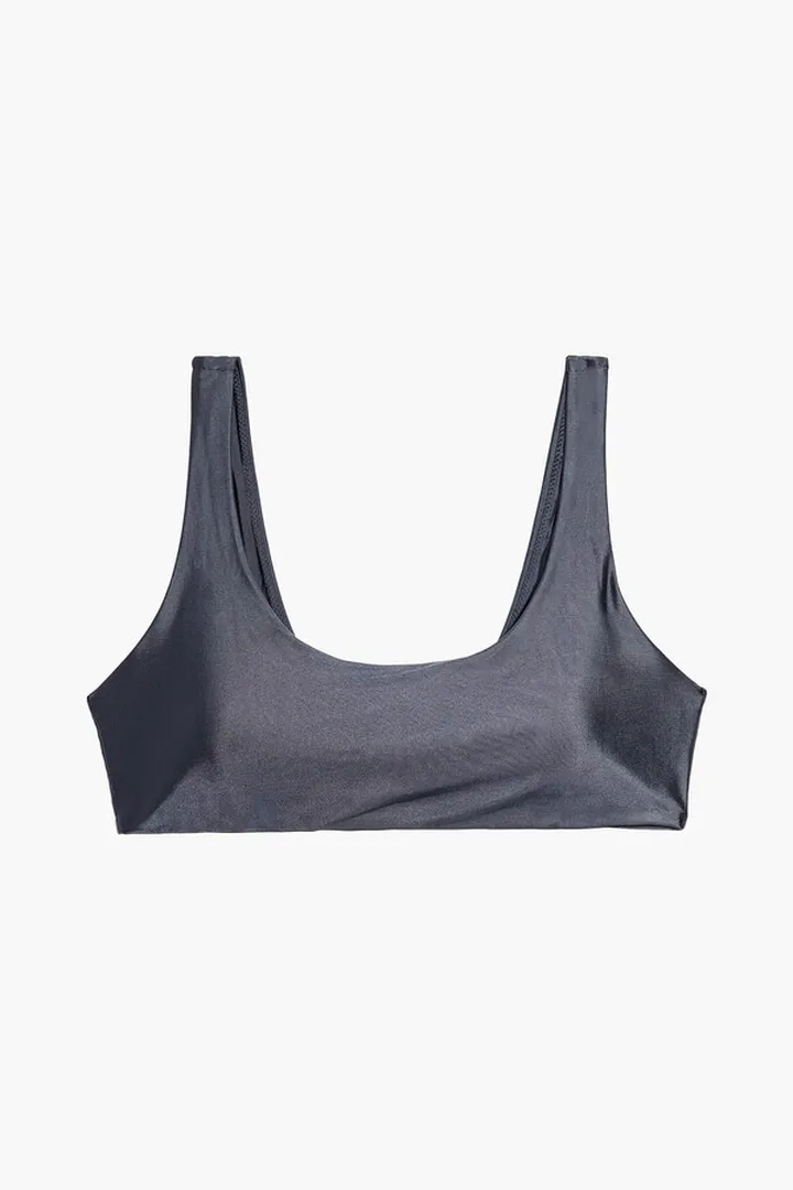 The Cameron metallic bikini top