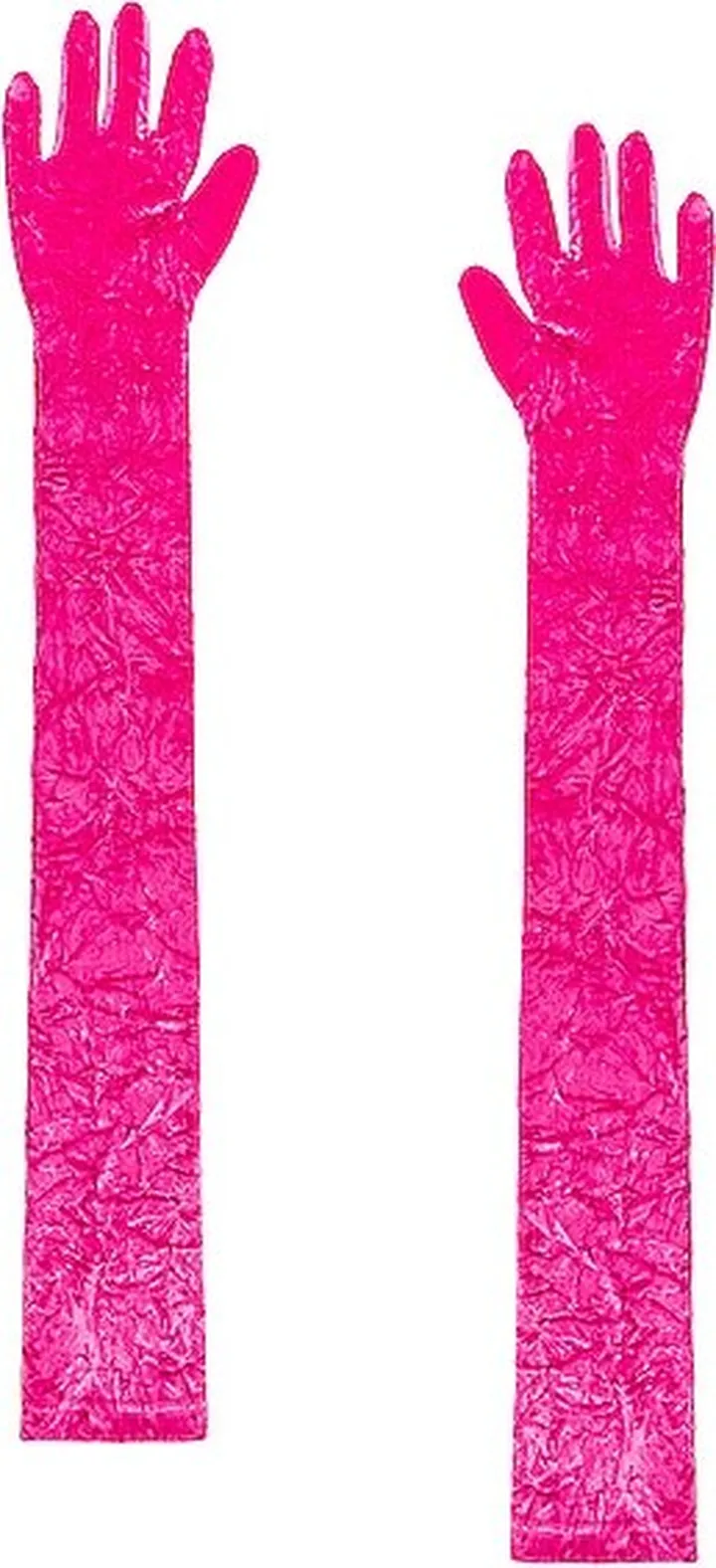 VERSACE Velvet Gloves in Pink