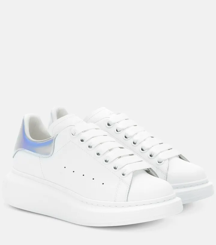 Leather platform sneakers