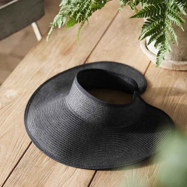 Wide Brim Woven Visor