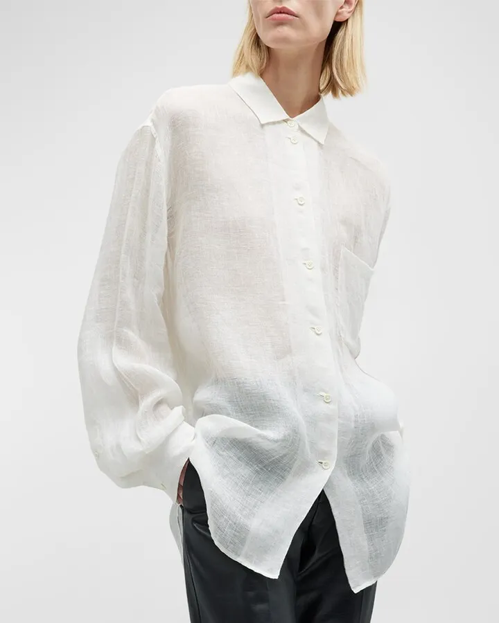 Brant Linen Button-Front Shirt