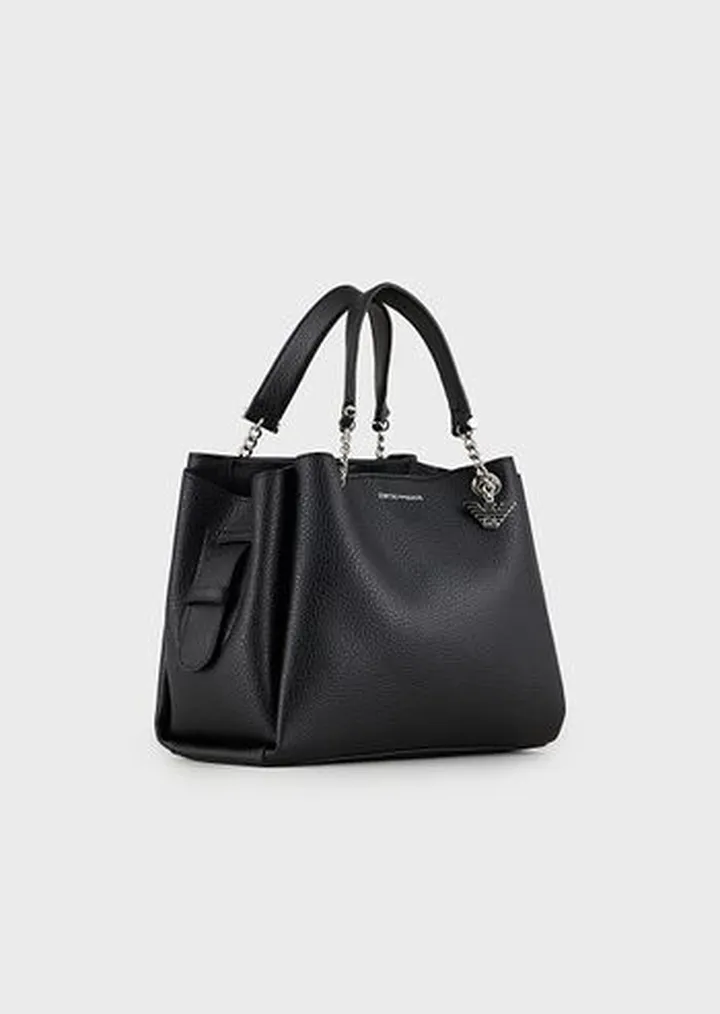 Palmellato leather-effect handbag with eagle charm