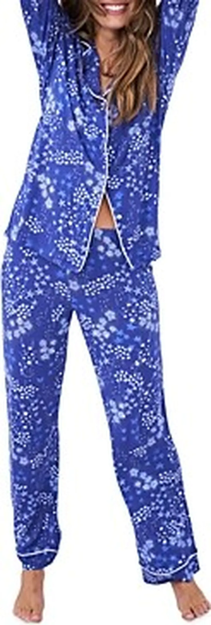 Stripe and Stare Night Sky Pajama Set