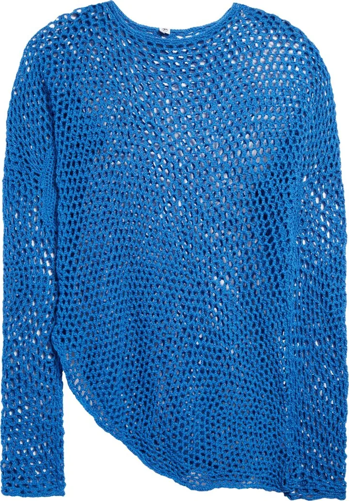 Island Asymmetric Crocheted Cashmere Sweater