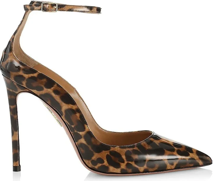 Love Affair 105 Leopard-Print Ankle-Strap Pumps