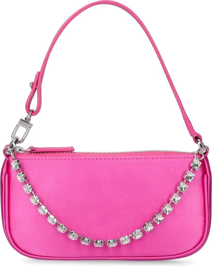 Mini Rachel satin crystal shoulder bag