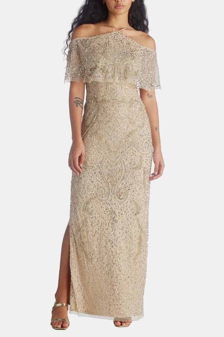Cold Shoulder Long Dress