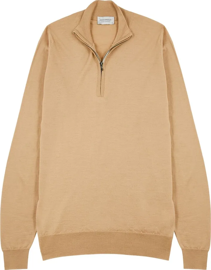 John Smedley Barrow Half-zip Wool Jumper