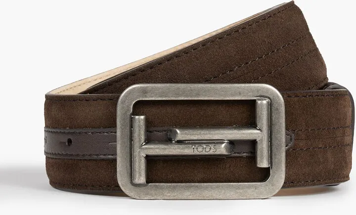 Double T suede belt