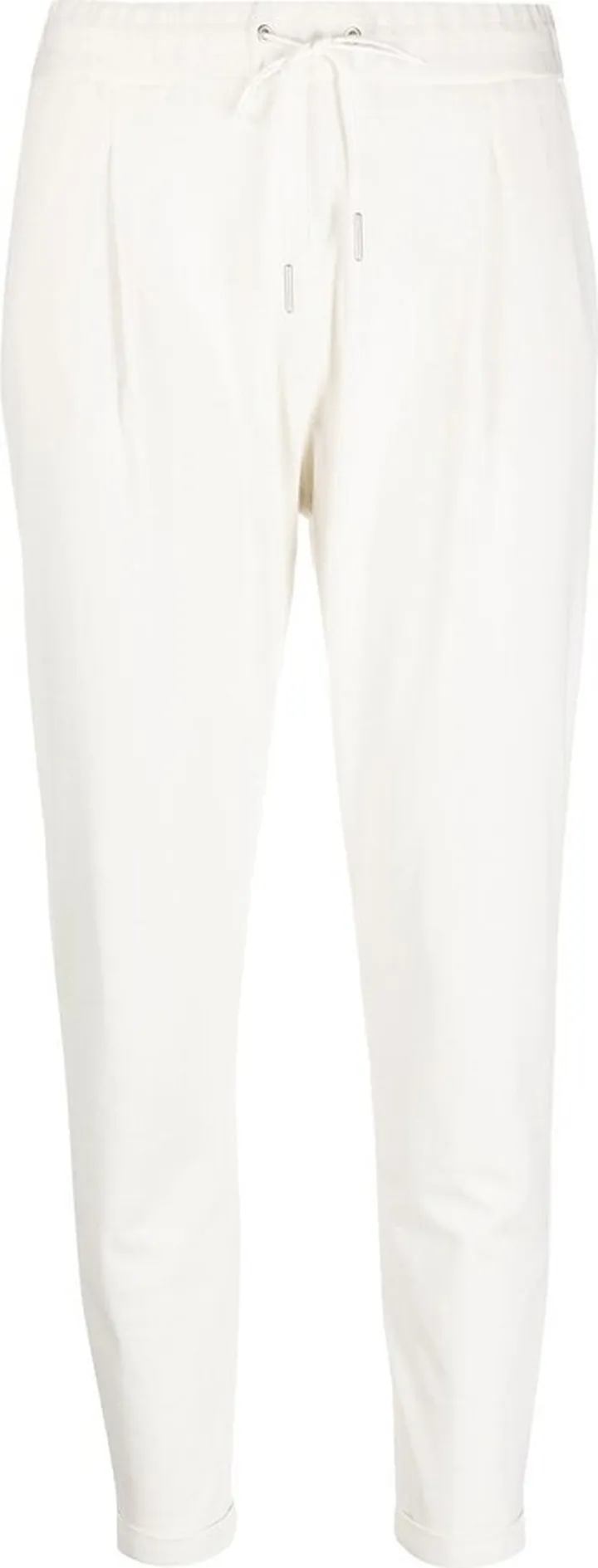 Cropped-Leg Cotton Track Pants