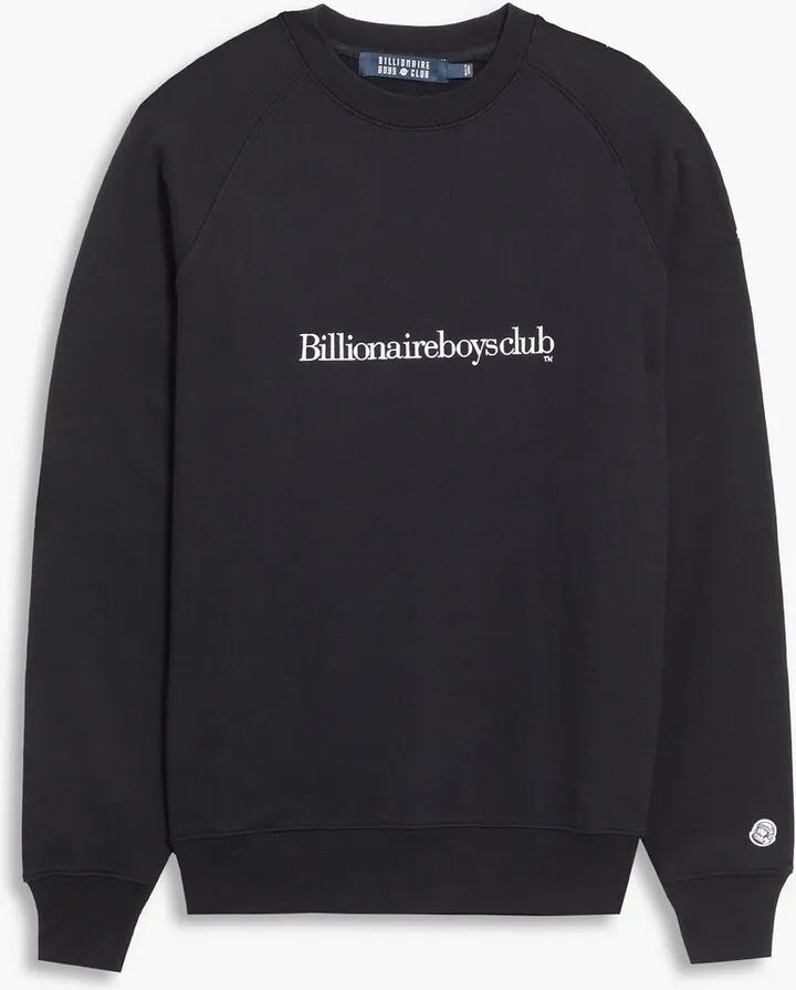 Embroidered French cotton-terry sweatshirt