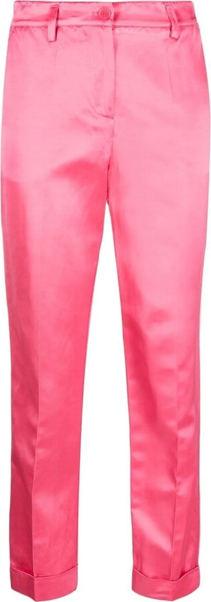 Satin-Finish Cropped Trousers