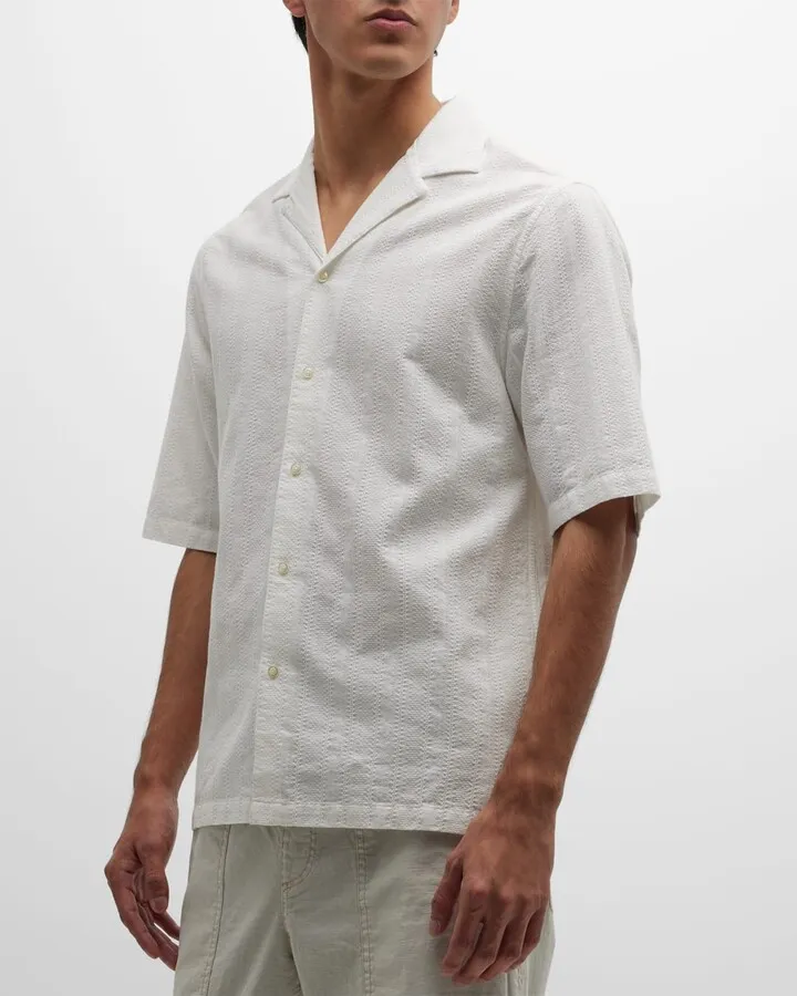 Men's Eren Cotton Lace Camp Shirt