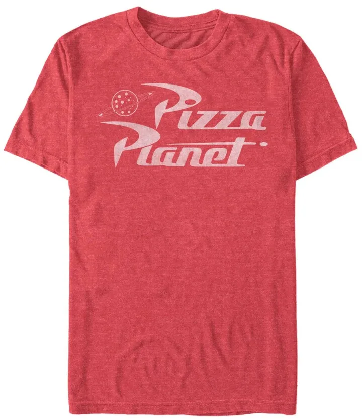 Fifth Sun Men's Disney Pixar Toy Story Pizza Planet Logo Short Sleeve T-shirt