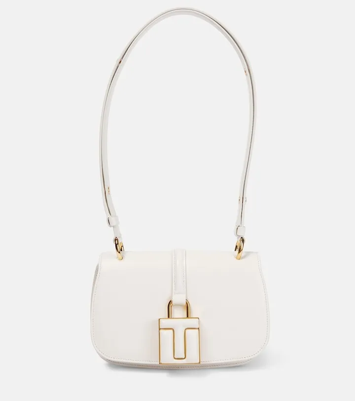 Padlock leather shoulder bag
