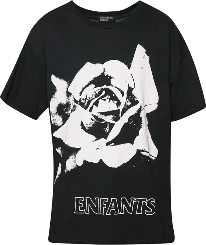 Faded Rose T-shirt Black And White
