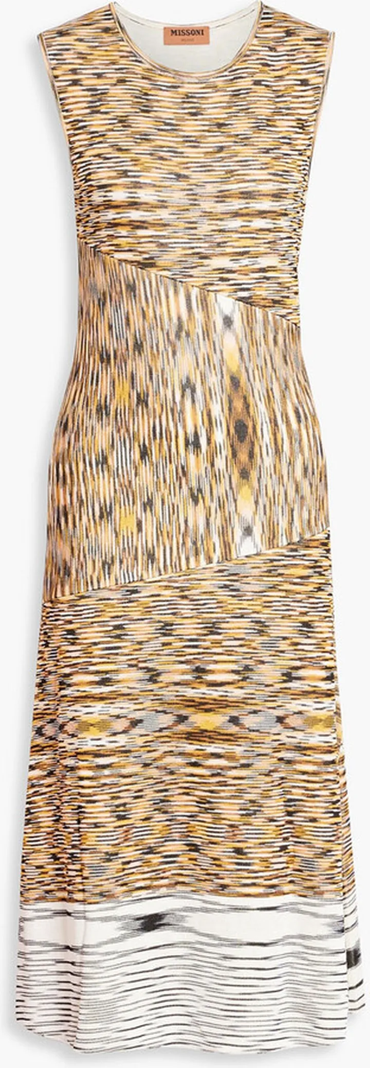 Space-dyed wool midi dress