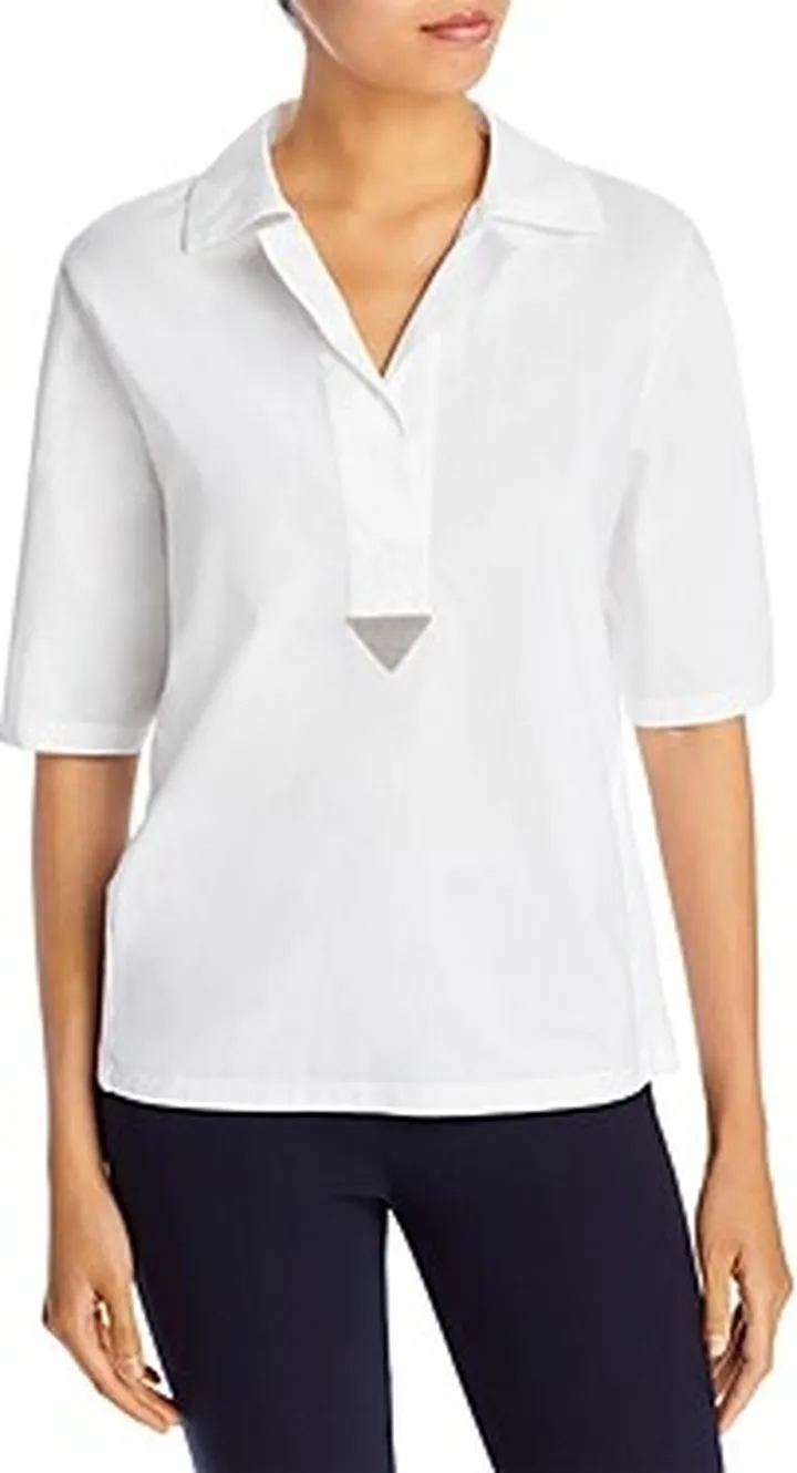 Fabiana Fillippi Mixed Media Polo Shirt