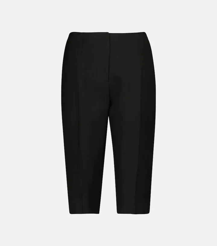 High-rise Bermuda shorts