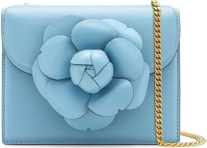 Flower-Applique Detail Crossbody Bag