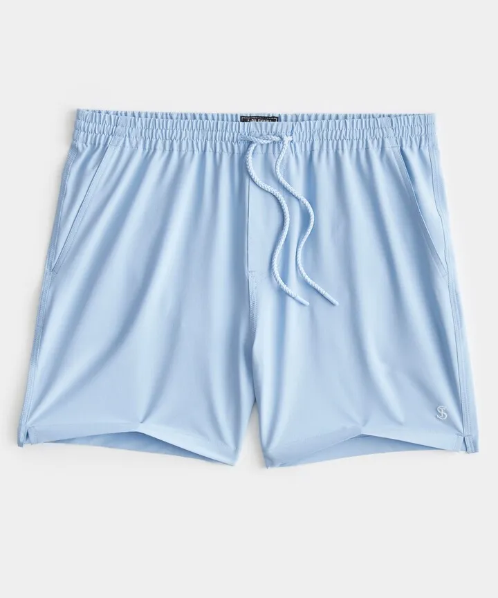 5" Montauk Swim Short in Blue Tide
