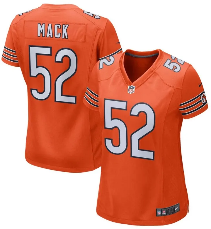 Women's Khalil Mack Orange Chicago Bears Game Jersey