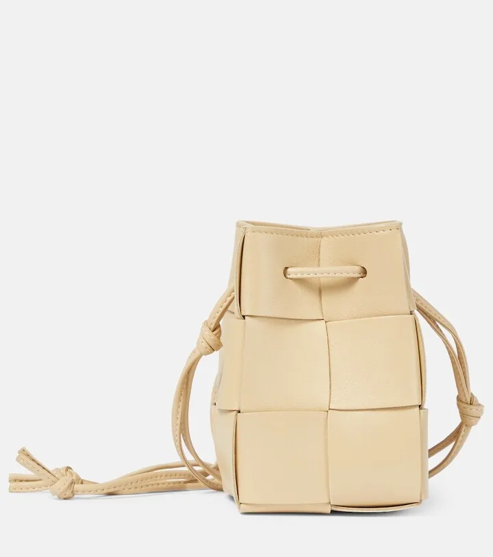 Cassette Mini leather bucket bag