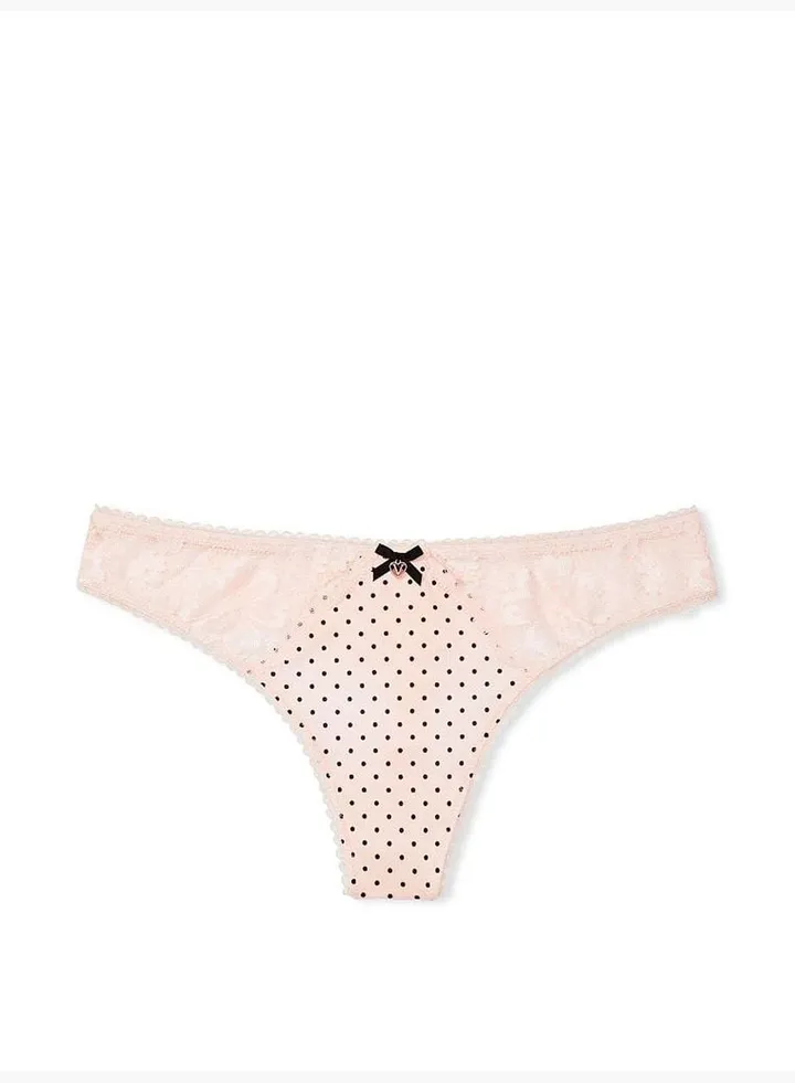 Lace-Back Thong Panty