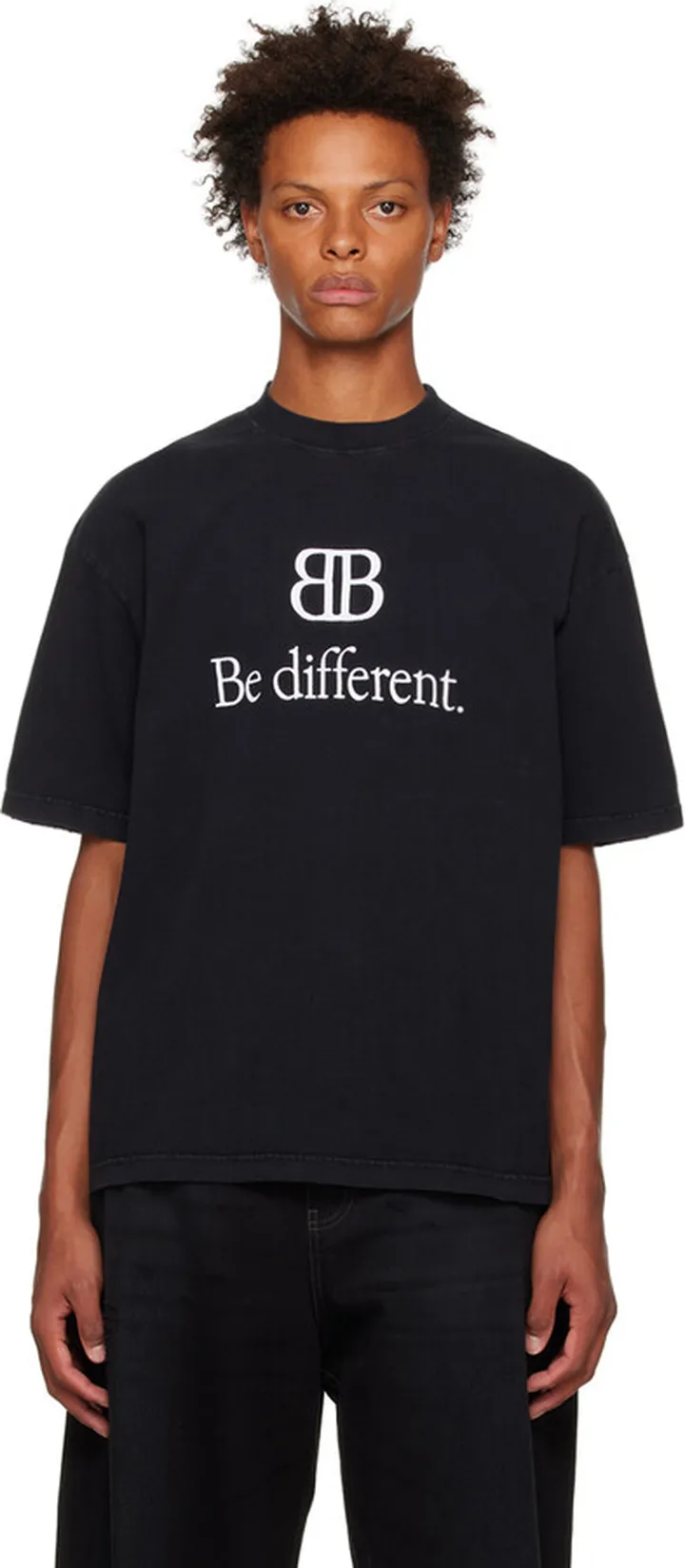 Balenciaga Black 'Be Different' T-Shirt