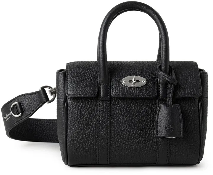 Mini Bayswater Grained Leather Tote
