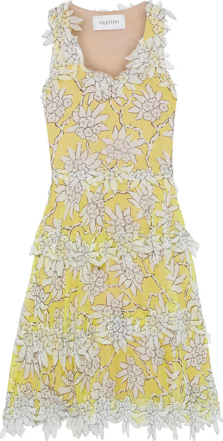 Tiered floral-print silk-chiffon midi dress