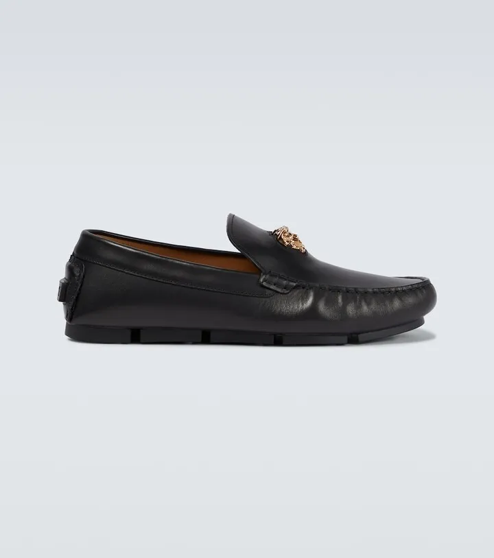 La Medusa leather loafers