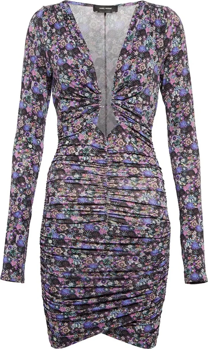 Jordana floral jersey minidress