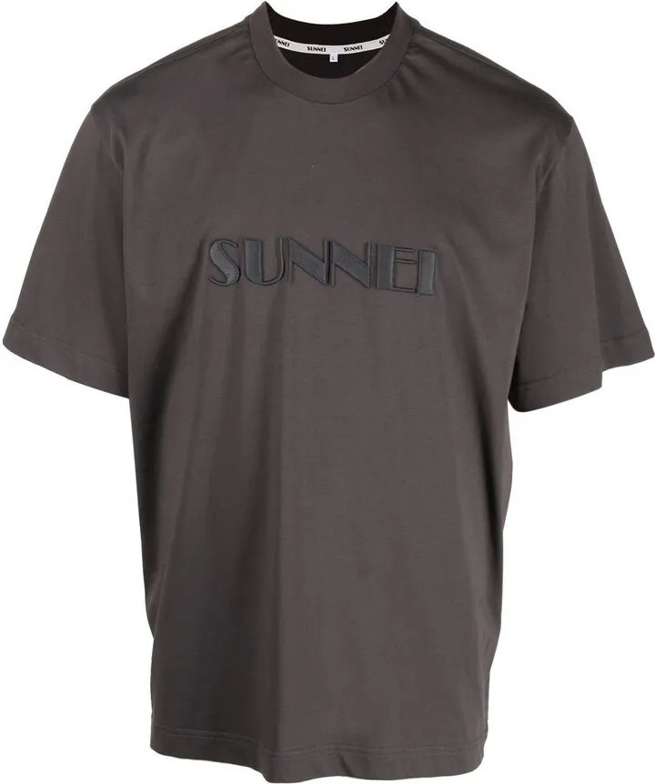 embroidered-logo detail T-shirt