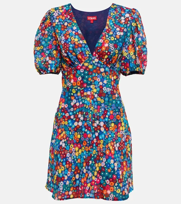 Milla floral crepe minidress