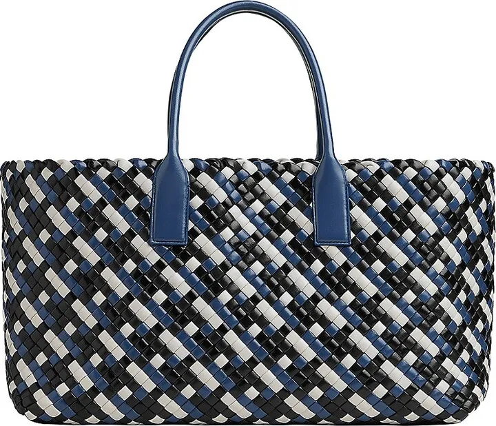 Padded Cabat Leather Tote