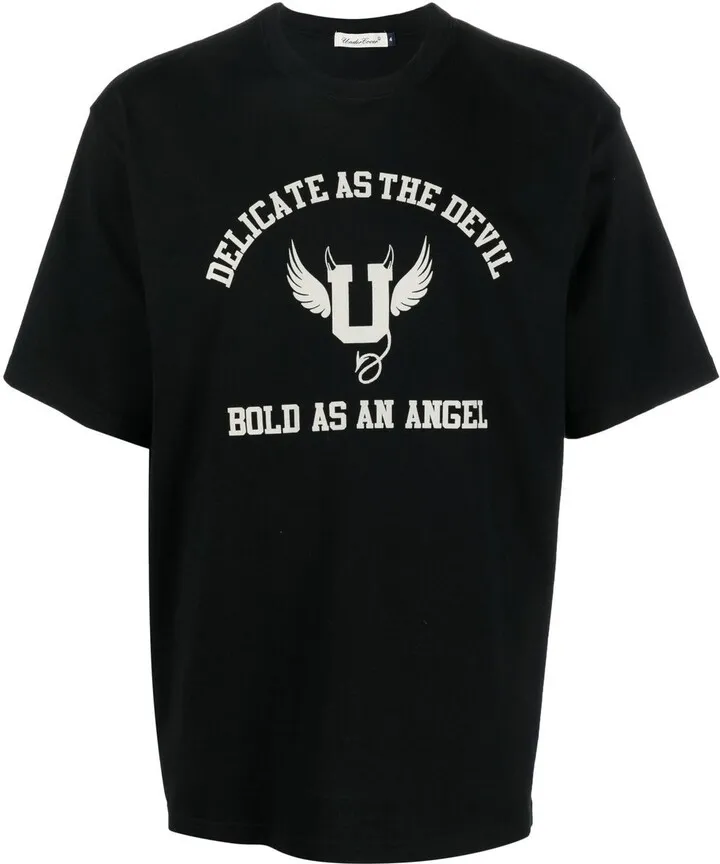 slogan-print T-shirt